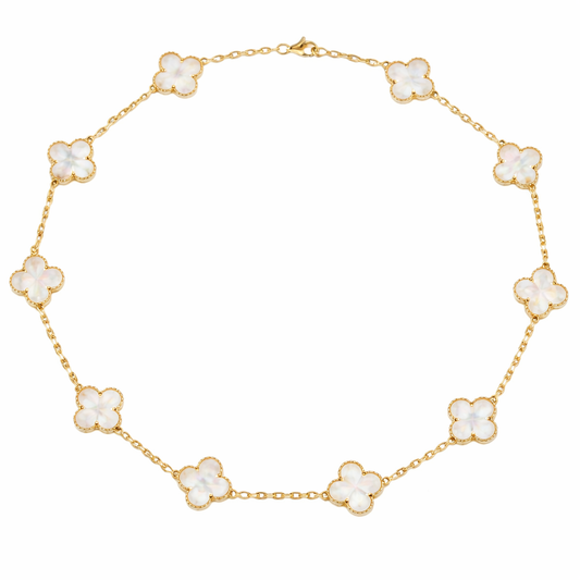 Colier Trifoi Alb Regal